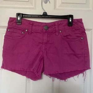 Free People Magenta Jean Shorts
